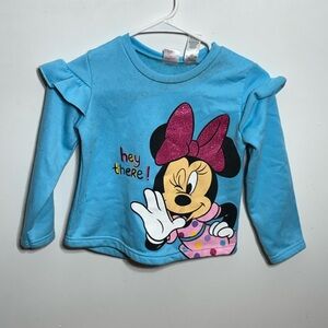 Disney Minnie Mouse Long Sleeve Blue Shirt